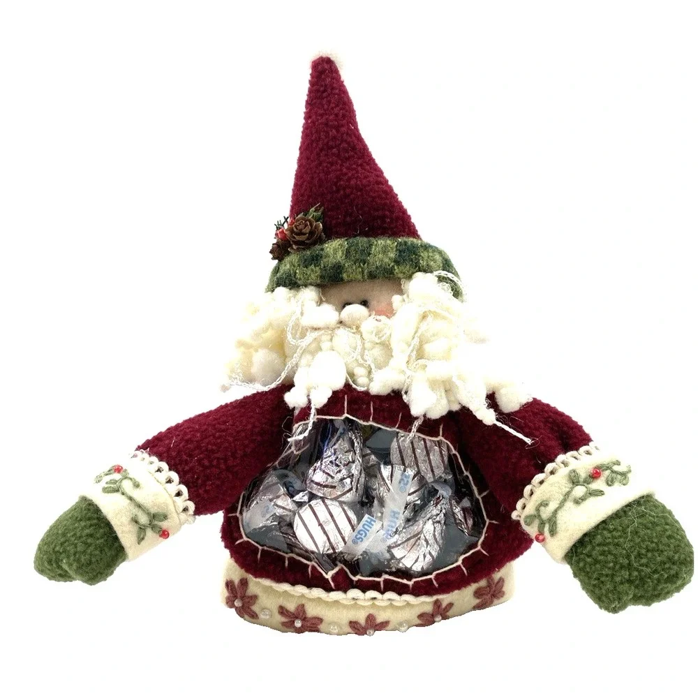 Christmas Holiday Santa Gift Gift Bag or Hanging Ornament